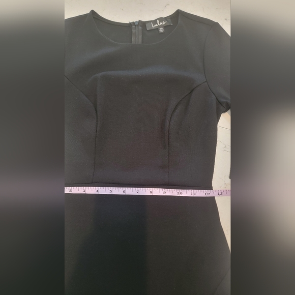 Lulu's Embrace black 3/4 sleeves bodycon stretch knit dress size XS - Picture 5 of 7